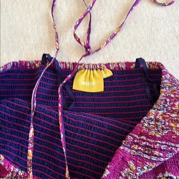 Maeve Floral Purple Maxi dress - Picture 3 of 5